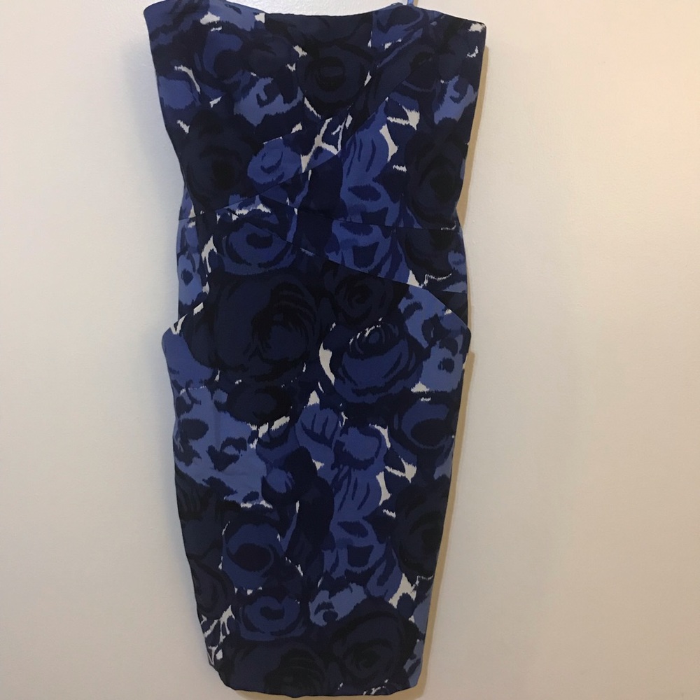 Ann Taylor strapless blue dress